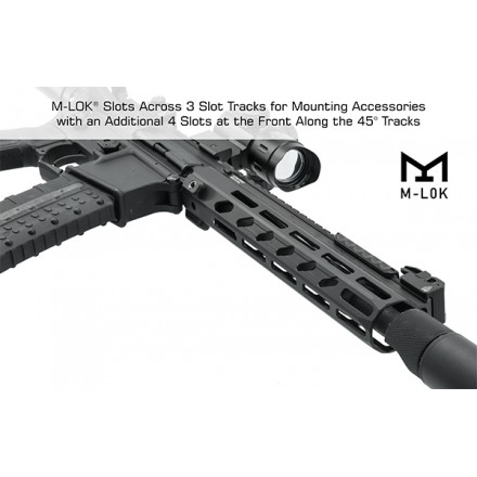 Handguard Arwen 10" M-LOK Free Float, Nero - UTG PRO