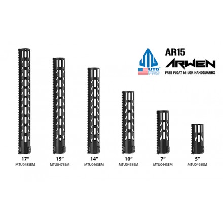 Arwen 10" M-LOK Free Float Handguard, Black - UTG PRO